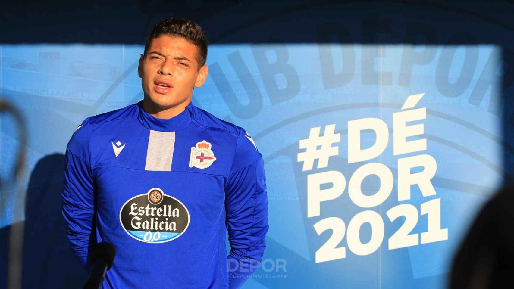 El portero colombiano del Deportivo, Lucho García