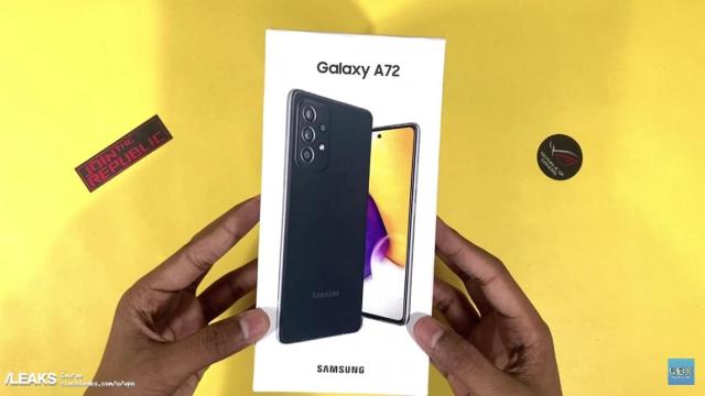 El Samsung Galaxy A72 aparece en un unboxing en vídeo