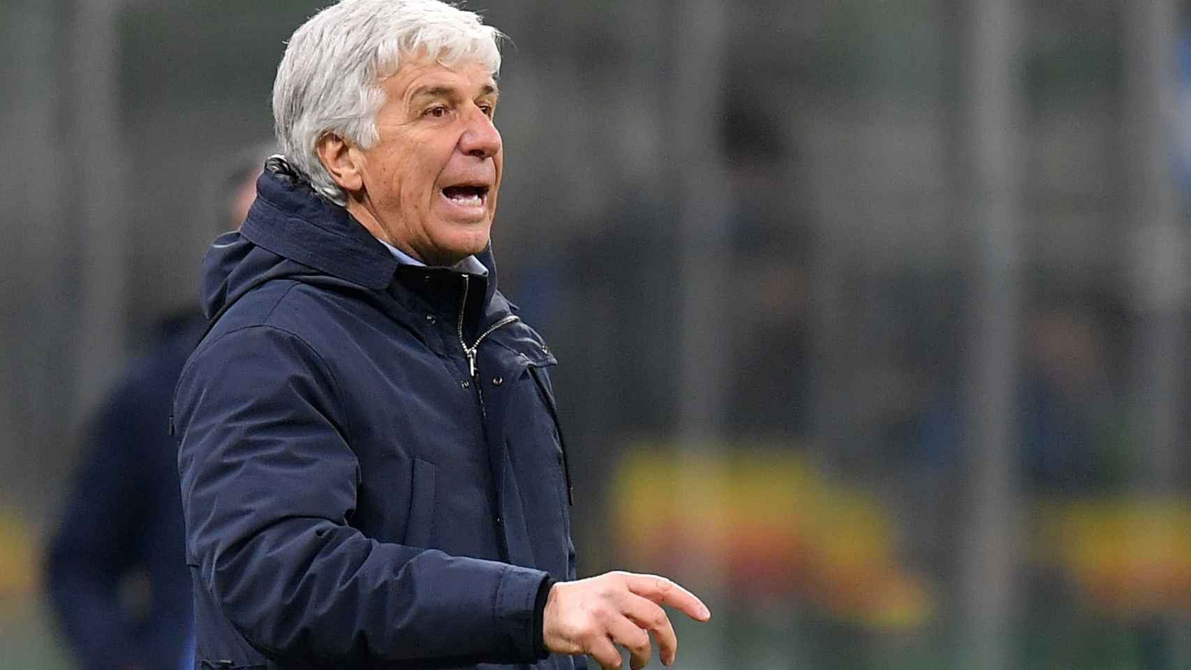 Gasperini, en un partido del Atalanta en la temporada 2020/2021