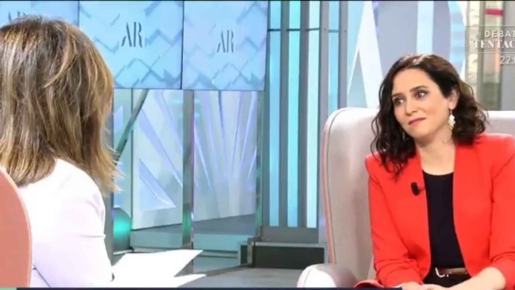 Isabel Díaz Ayuso este lunes en Telecinco.