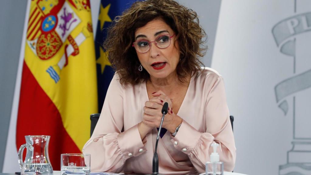 La portavoz del Gobierno, María Jesús Montero, en rueda de prensa tras reunión del Consejo de Ministros.