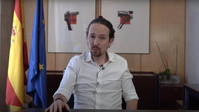 Pablo Iglesias en el anuncio de su candidatura a la Presidencia de la Comunidad de Madrid.