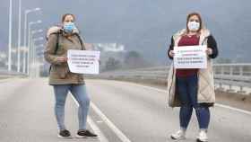 Mujeres afectadas por el cierre de fronteras entre Galicia y Portugal