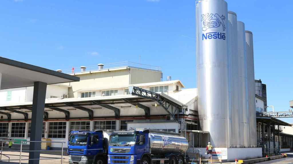 La factoría de leche condensada de Nestlé, en Pontecesures