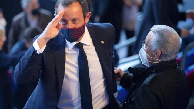 Sandro Rosell, en la toma de posesión de Joan Laporta