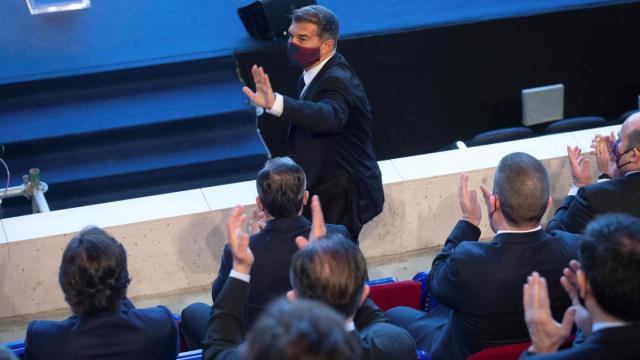 Joan Laporta durante su toma de posesión como presidente del Barcelona