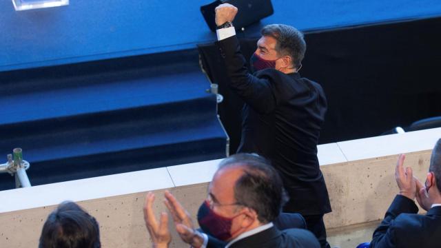 Joan Laporta durante su toma de posesión como presidente del Barcelona