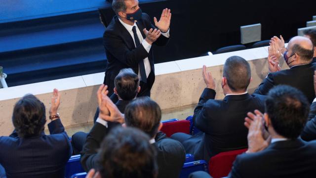 Joan Laporta durante su toma de posesión como presidente del Barcelona