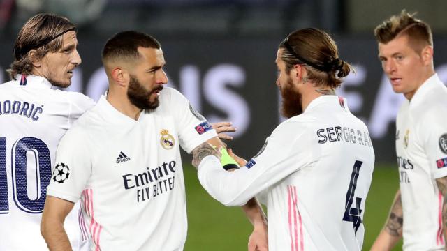 Modric, Benzema, Sergio Ramos y Benzema