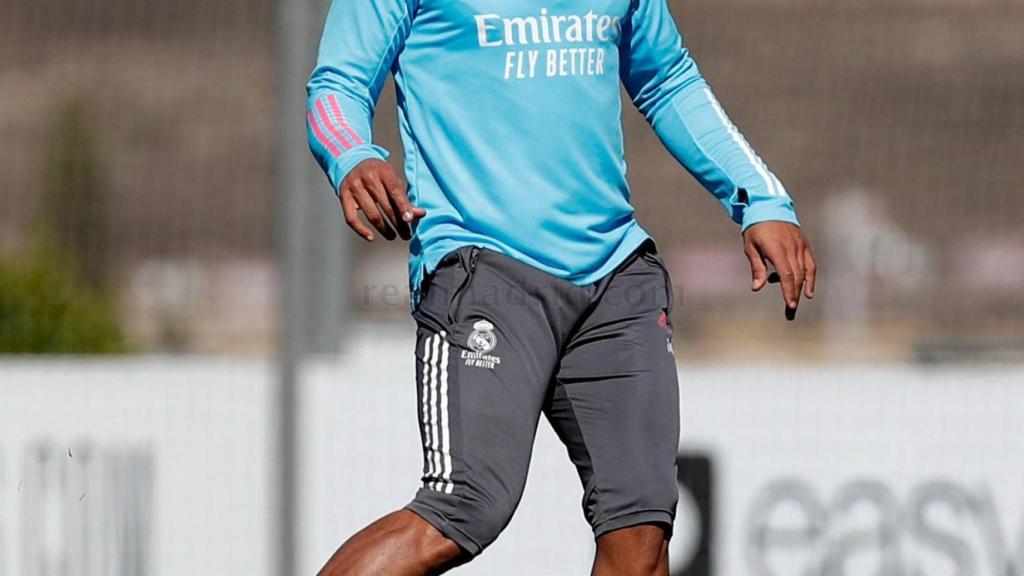 Casemiro, durante un entrenamiento del Real Madrid