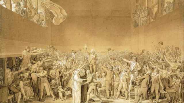 El juramento del juego de la pelota, de Jacques-Louis David (1791).