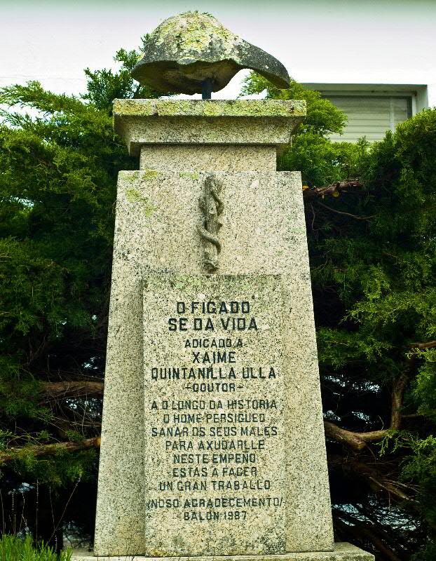 Monumento al Hígado, en la parroquia ferrolana de Valón. Fuente: Wikipedia.