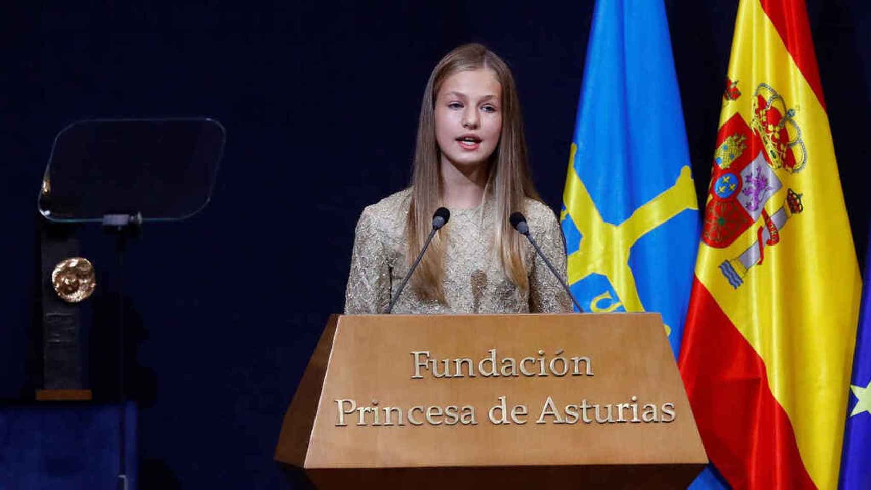 Leonor en su discurso de los Premios Princesa de Asturias.