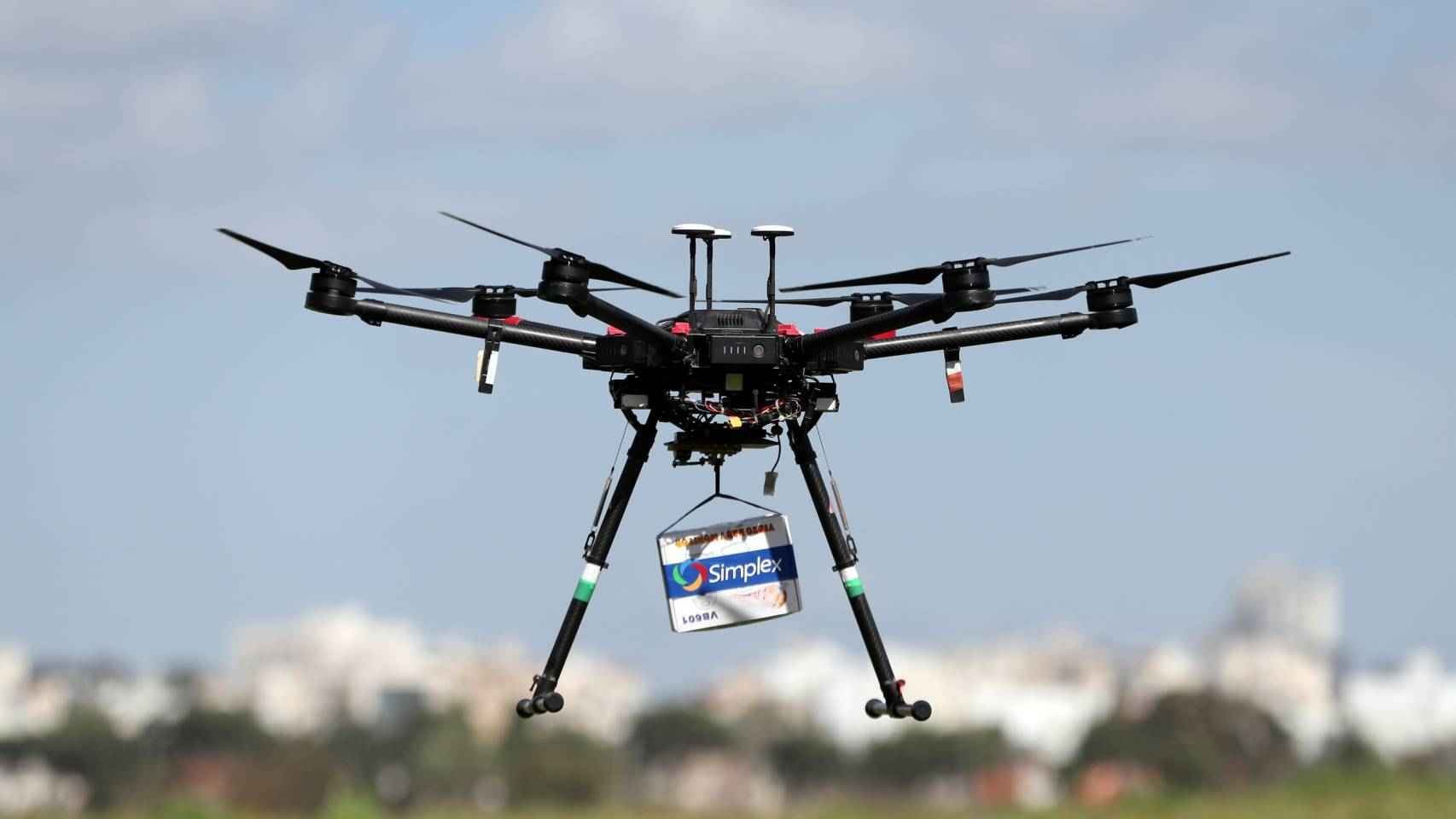 Dron de reparto en Hadera