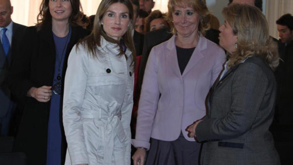 La entonces princesa Letizia, en el 70 aniversario del IES Ramiro de Maeztu, EN 2010.