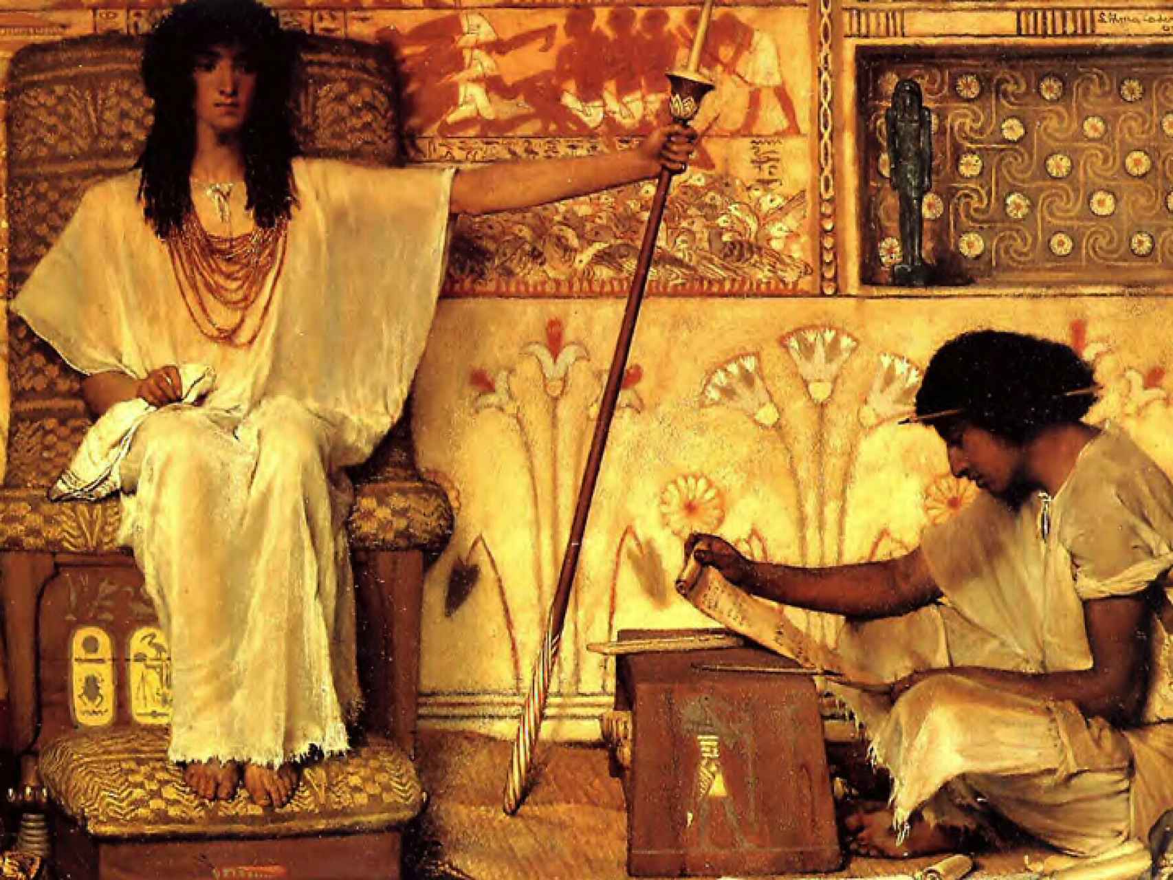 'José, supervisor de Graneros del Faraón', por Lawrence Alma Tadema (1873).