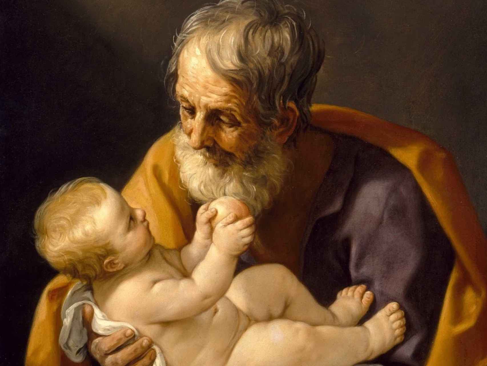 San José y el niño Jesús, por Guido Reni.