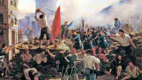 Street-Fighting-on-Rue-Soufflot,-Paris,-June-25,-1848