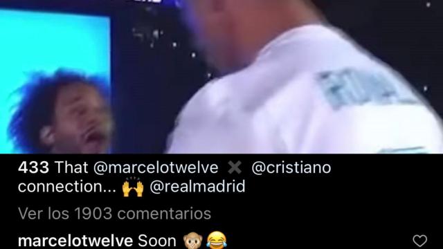 Marcelo y Cristiano Ronaldo, en la publicación de Instagram