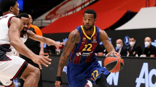 Higgins (Barça) ante Olimpia Milano