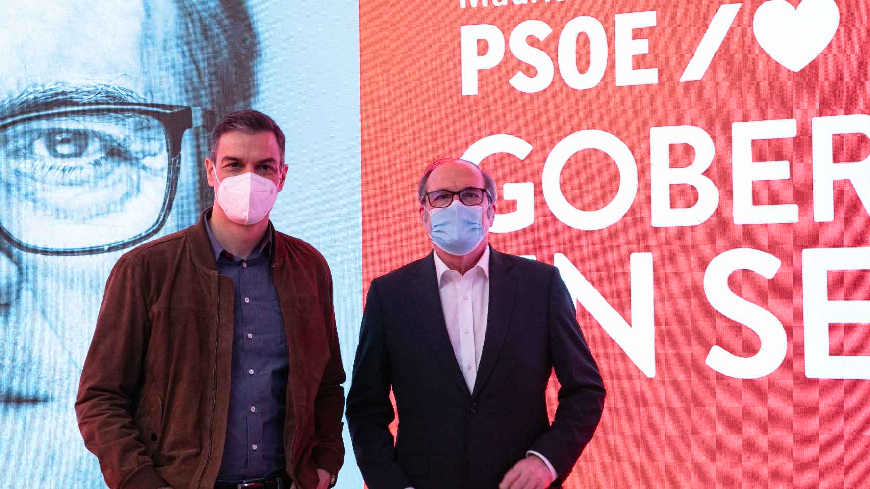 Gabilondo y Pedro Sánchez, en la presentación de la campaña.
