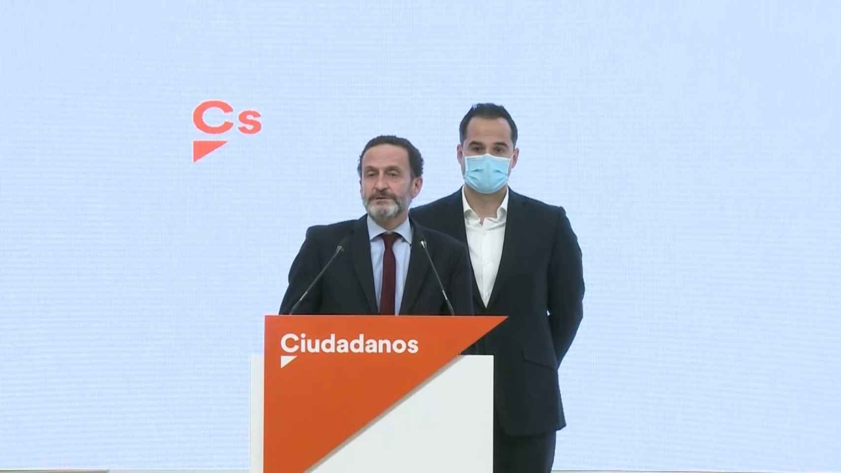 Edmundo Bal, junto al exvicepresidente de la Comunidad de Madrid, Ignacio Aguado.
