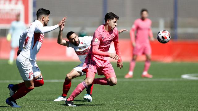 Iván Morante, durante el partido entre el Real Madrid Castilla y la UD Sanse