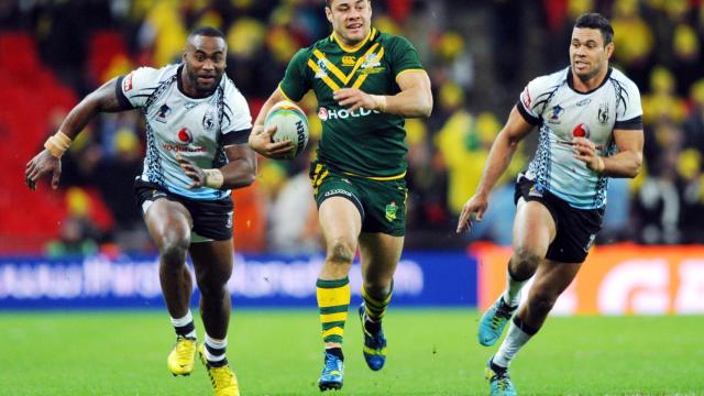 Jarryd Hayne durante un partido de rugby