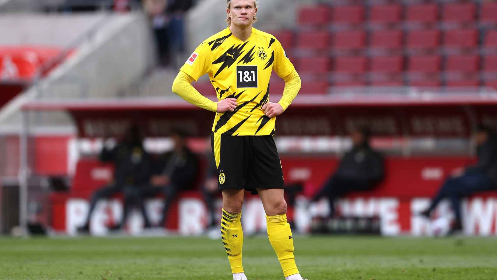 Haaland, molesto con el rendimiento del Borussia Dortmund