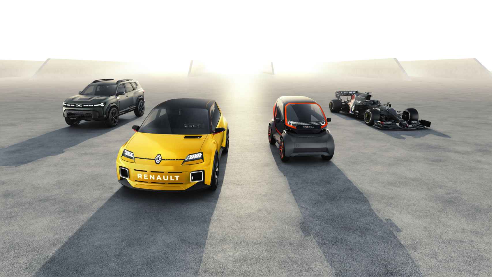 Nuevos modelos que fabricará Renault, Dacia y la marca deportiva Alpine .