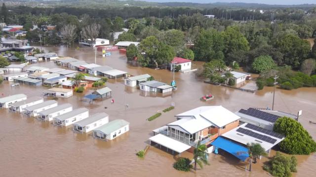 Imagen aérea de las inundaciones en Australia, que han afectado al estado de Nueva Gales del Sur.