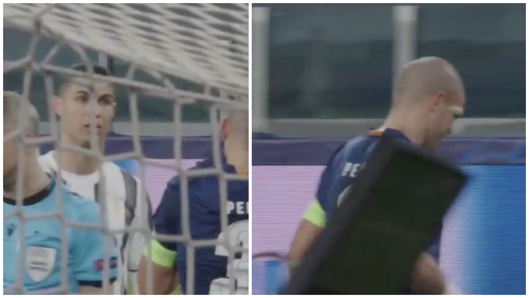 Cristiano Ronaldo y Pepe, durante su enfrentamiento en Champions