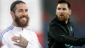 Sergio Ramos y Leo Messi, en un fotomontaje