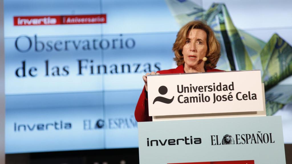 Ana de la Cueva Fernández, ex secretaria de Estado de Economía y Apoyo a la Empresa en el Observatorio de las Finanzas organizado por Invertia-EL ESPAÑOL.