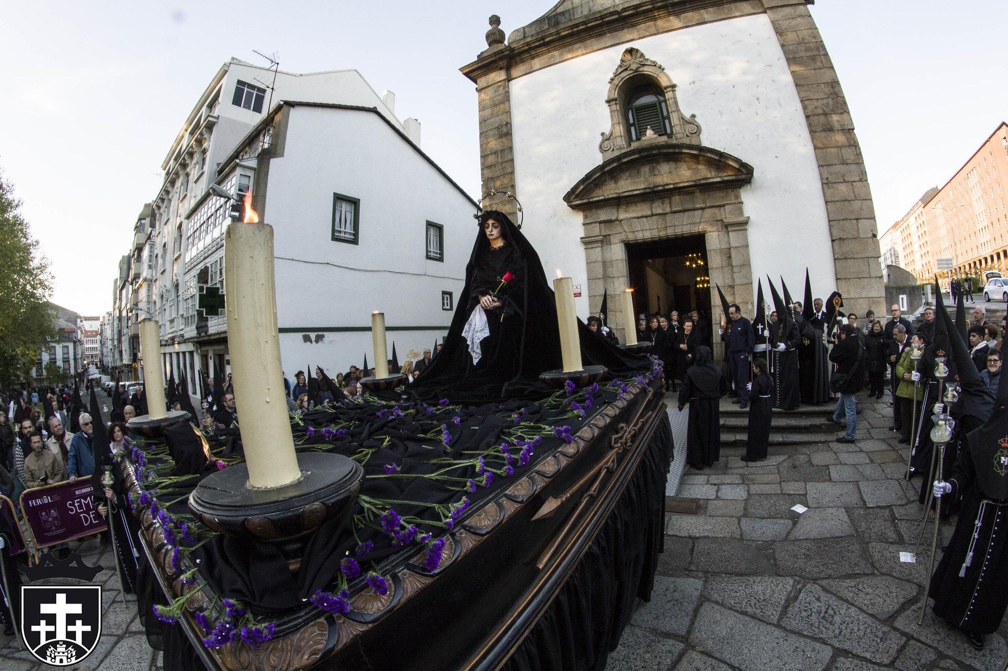 La Virgen de la Caridad y el Silencio se podrá visitar el Sábado Santo en el Santuario de las Angustias, en Ferrol.