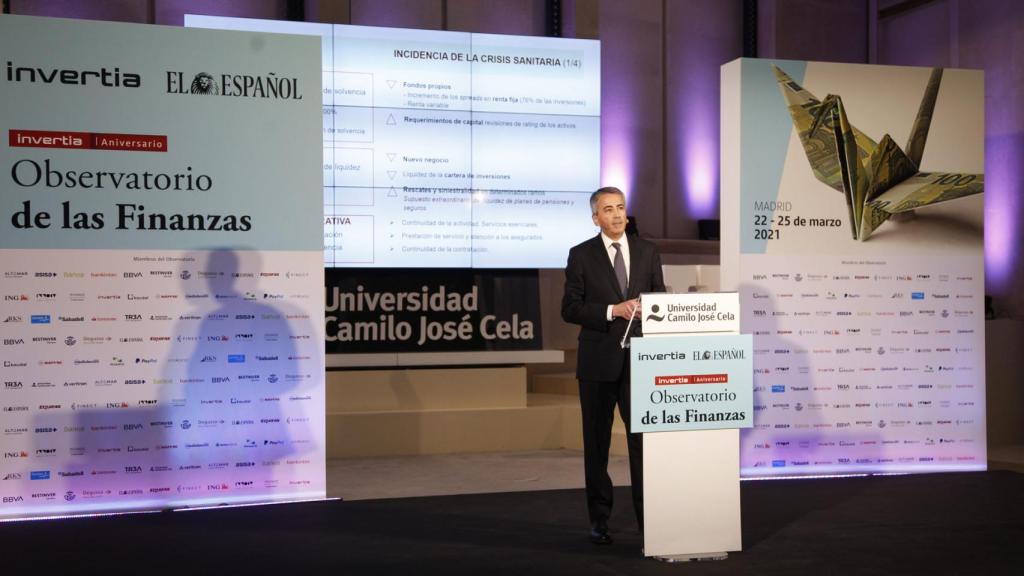 Sergio Álvarez Camiña, durante su participación en el Observatorio de Las Finanzas.