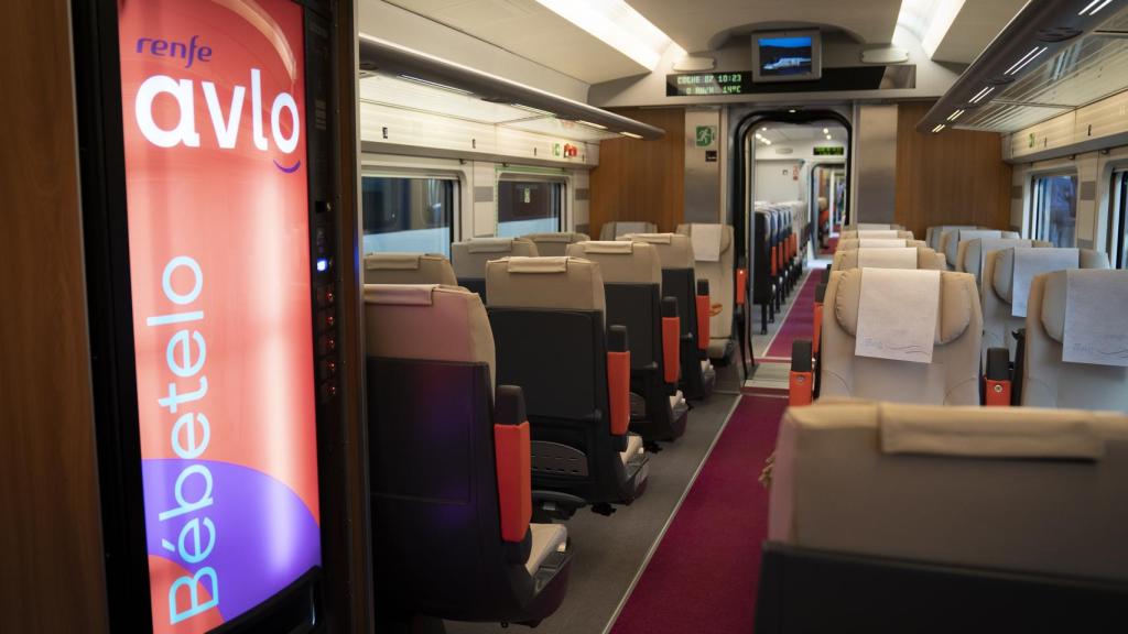 Interior de un tren Avlo de Renfe. Foto de Carmen Suárez.