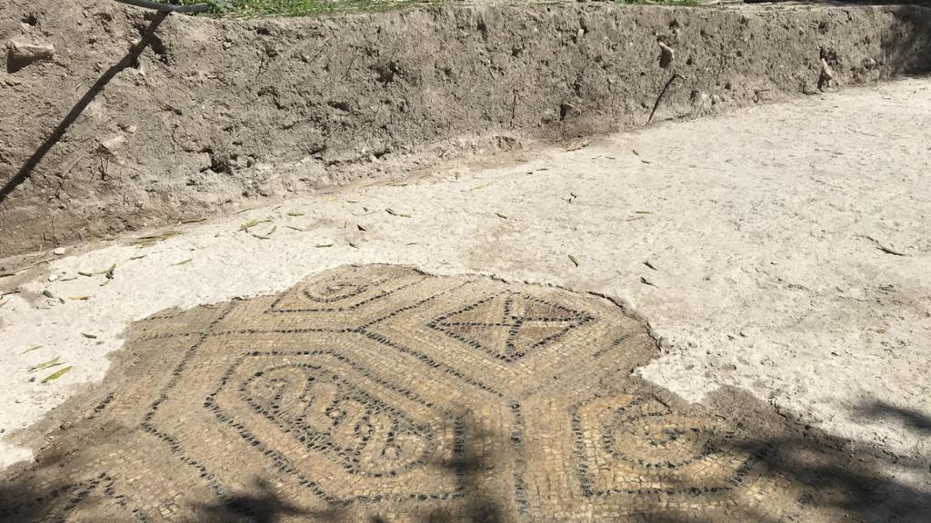 Mosaico hallado en El Altillo.