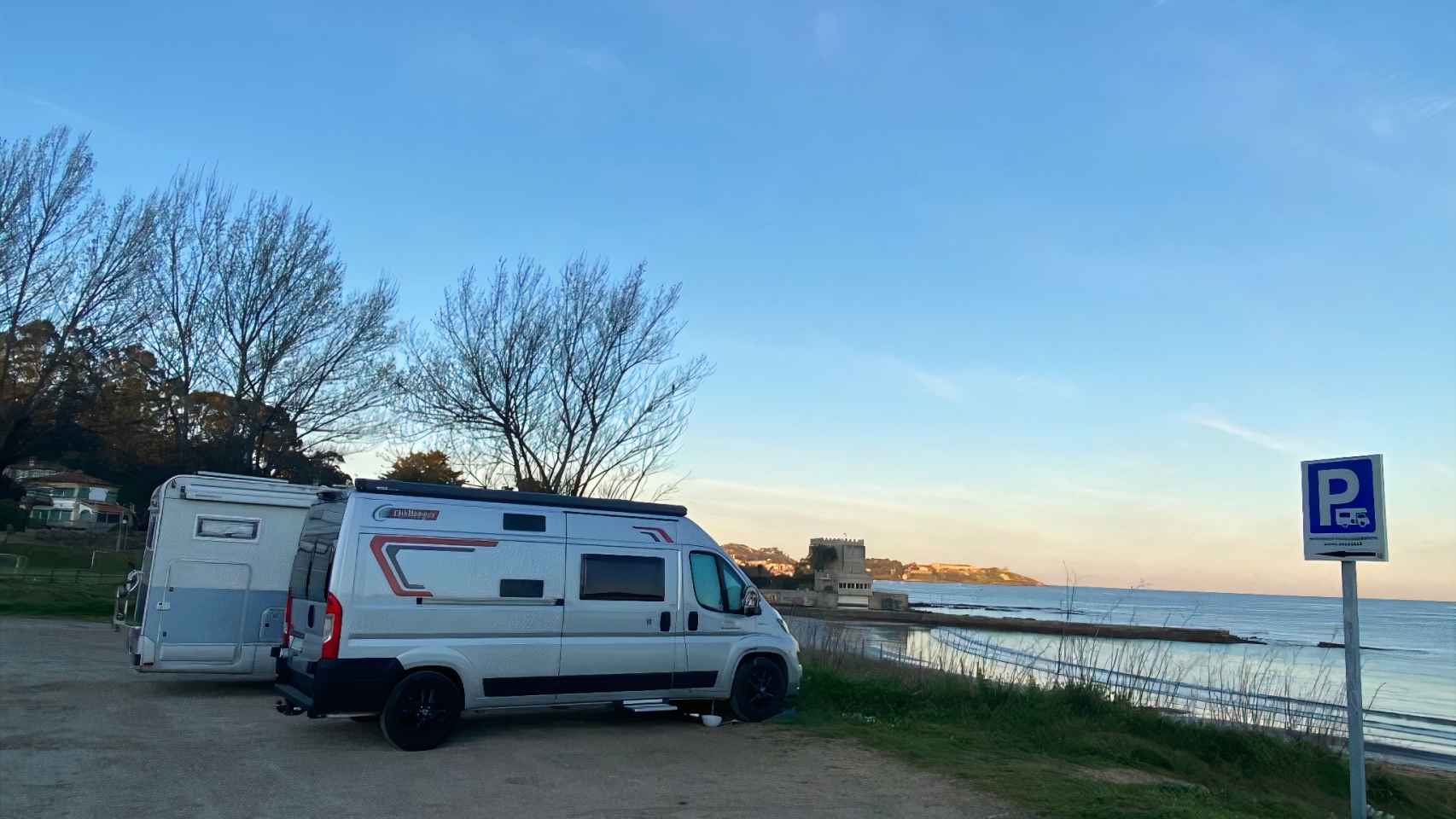 Autocaravanas en Nigrán.