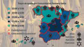 El mapa de las restricciones para Semana Santa por comunidades autónomas.