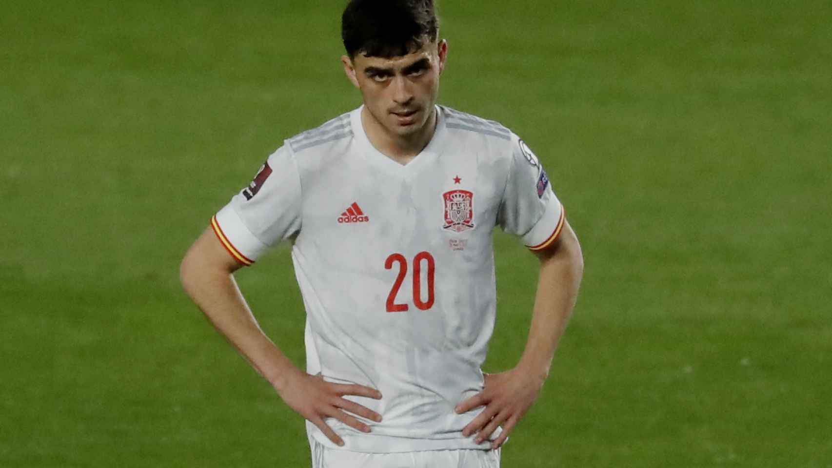 Pedri se lamenta tras el empate de España ante Grecia
