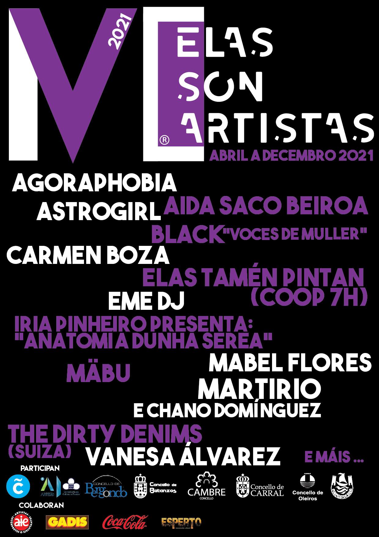 Cartel del festival Elas son Artistas.