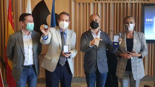 Foto de archivo de la presentación del proyecto de la fábrica de fotones de Zona Franca de Vigo.