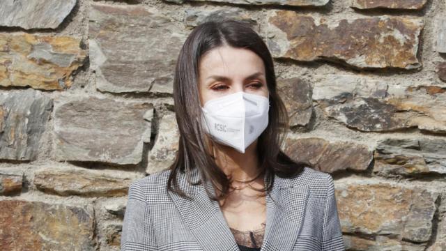 Letizia, durante su visita al colegio María Moliner.