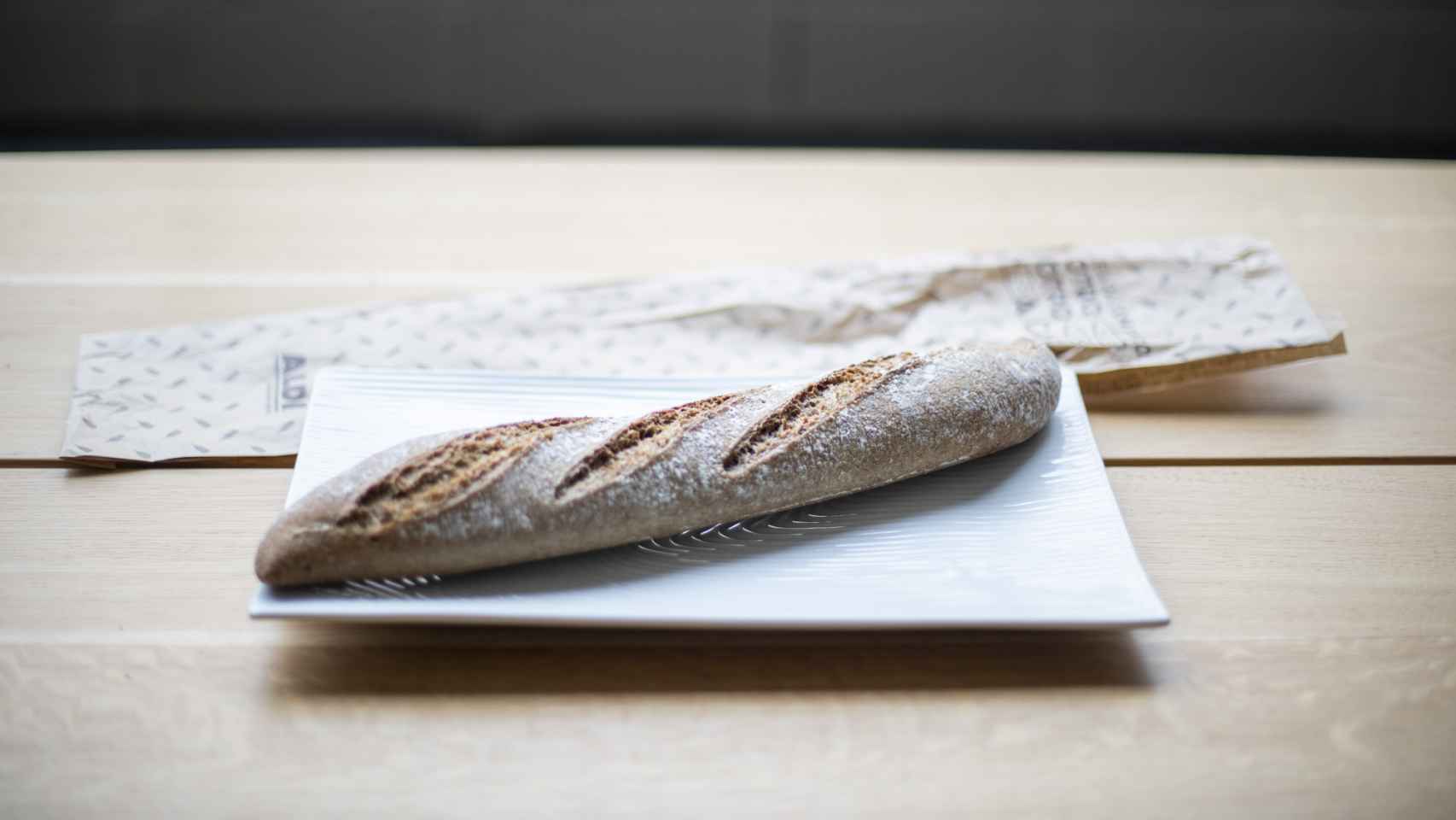 La barra de pan integral de Aldi.