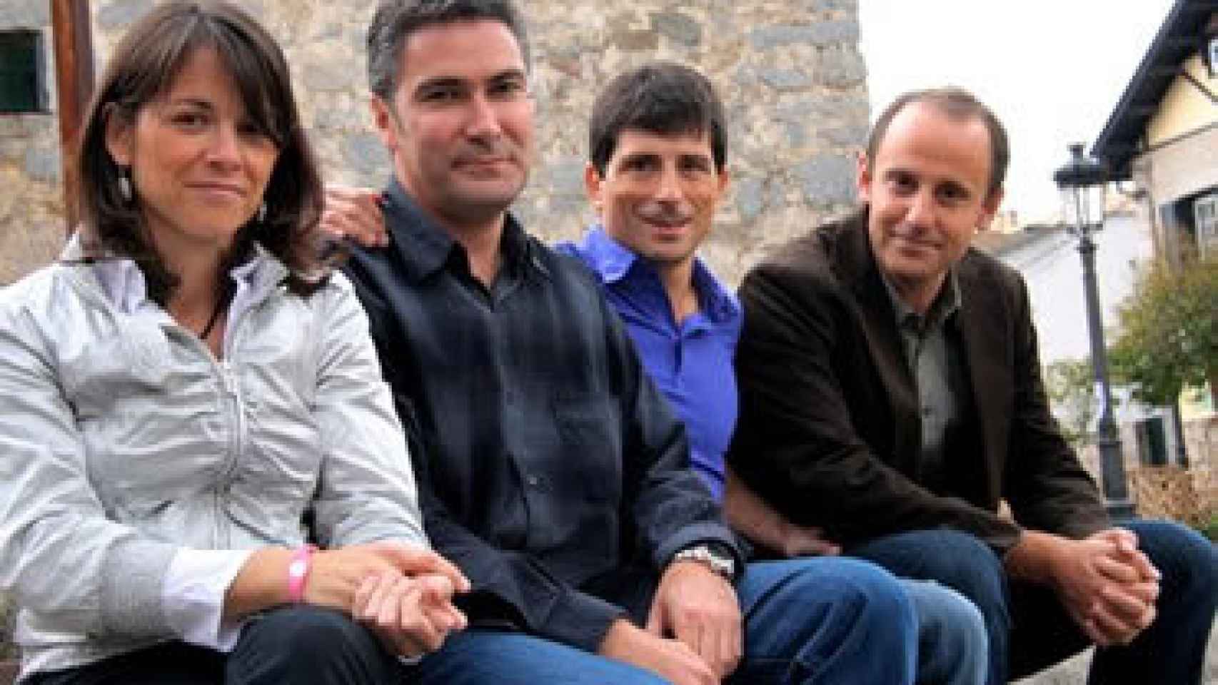 Los compañeros de candidatura de Cantó en 'Vecinos por Torrelodones': Elena Biurrun, Gonzalo Santamaría, Jesús Bartolomé y Santiago Fernández.