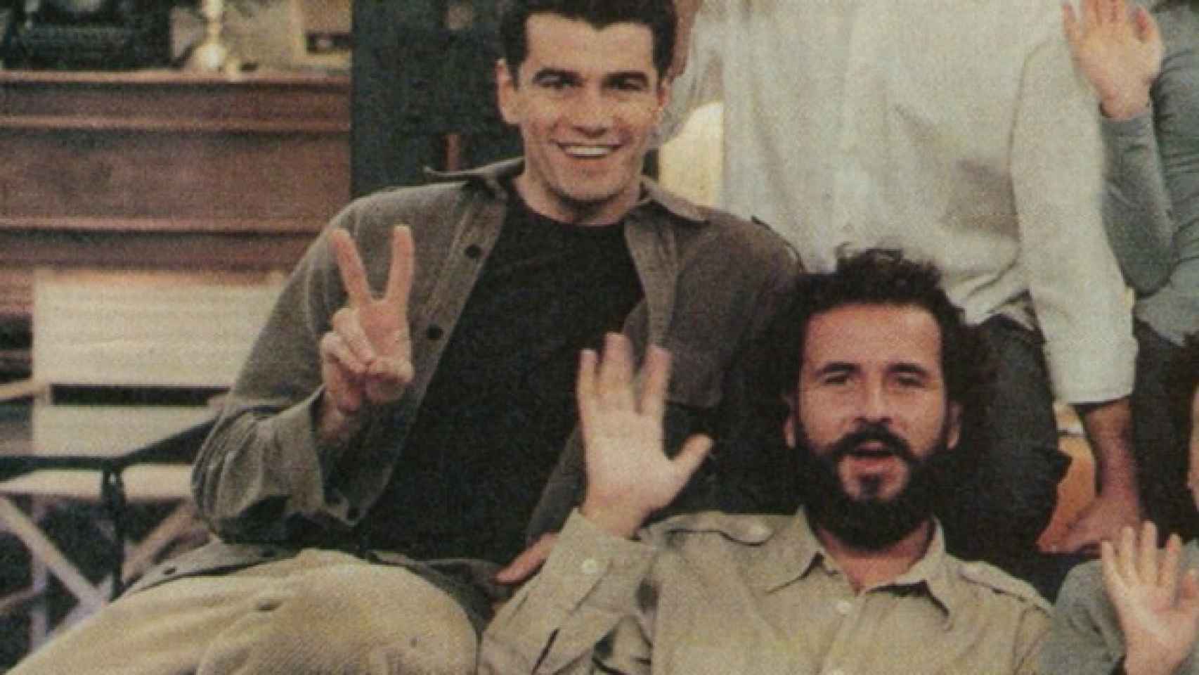 Toni Cantó y Willy Toledo, durante el rodaje de '7 Vidas'.