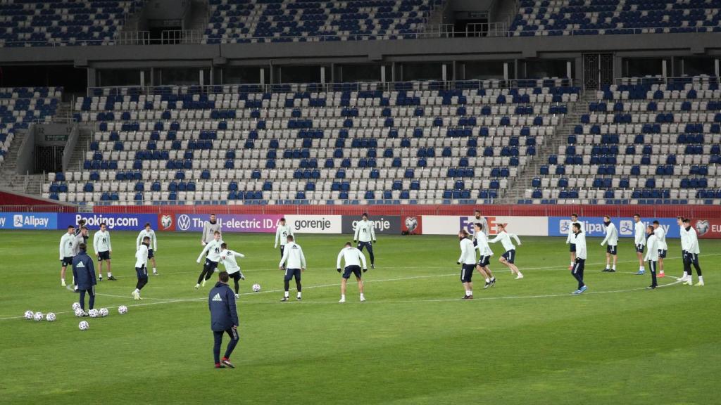 Entrenamiento de la Selección antes del duelo ante Georgia