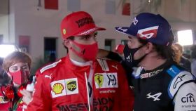 Carlos Sainz y Fernando Alonso en Bahrein
