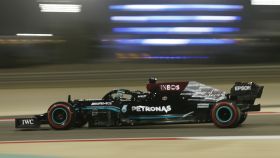 Lewis Hamilton, en los libres del Gran Premio de Baréin
